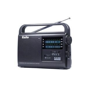 Kaito KA390 Portable AM/FM Shortwave NOAA Weather Radio with LED Flashlight  New